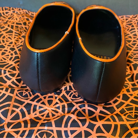 Strange Cvlt Shoes Jack o Lantern Pumpkin Women's Flats Black Orange Used w box - Picture 8 of 9